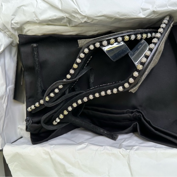Alexander Wang Black suede heels with Crystal ball embellishments size 38 - Picture 3 of 14